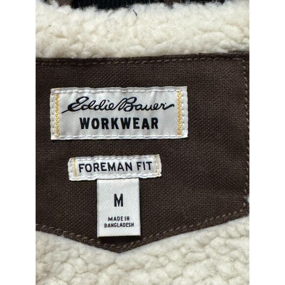 Eddie Bauer NWT Sz M Bark Men's Multi-pocket Berber Lined Workwear Jacket - Picture 13 of 14